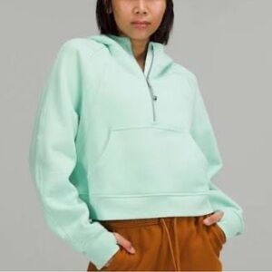Lululemon Scuba Oversized Half-Zip Hoodie in Mint Green